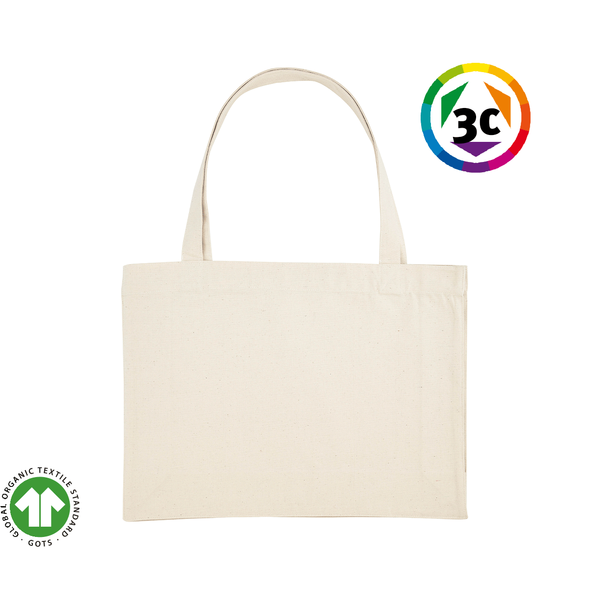Shopping Bag | GOTS Textil LH 3 Farbig bedruckt