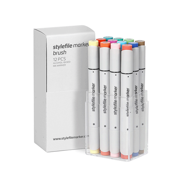 Stylefile Marker Brush - Main B Set (12 Stifte)  