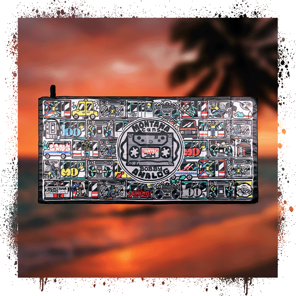 Montana Beach Towel - Traffic Jam by Bobby Analog