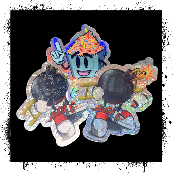 25 Aufkleber 5x5cm im TRY OUT PACK Holofolie mit Deinem Motiv Kopie