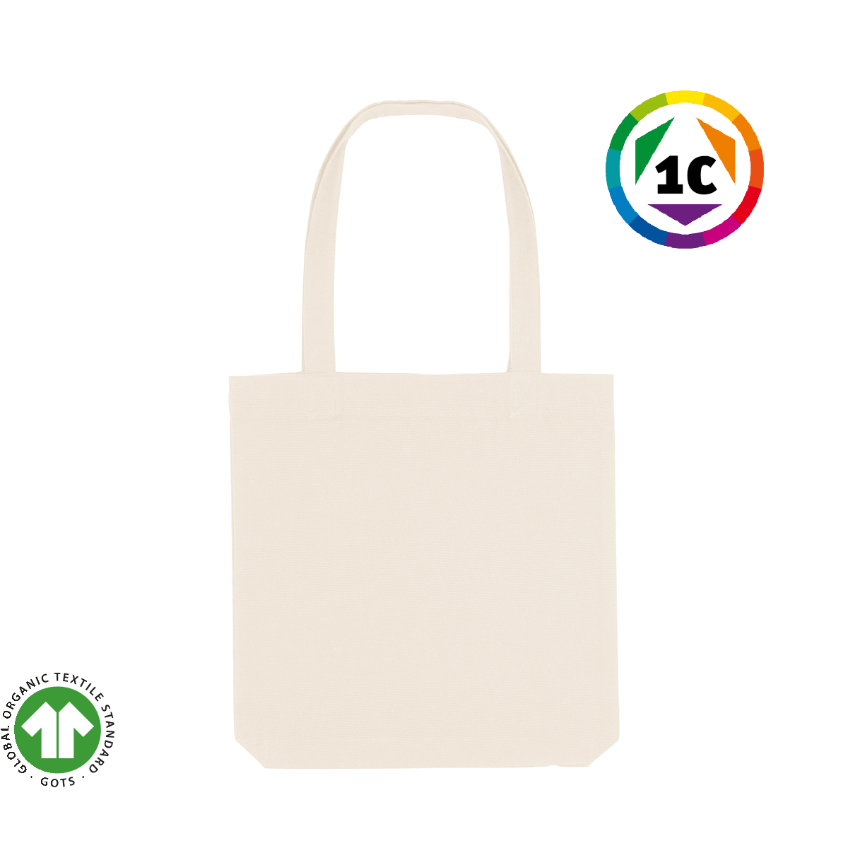 Tote Bag | GOTS Baumwollbeutel | LH 1 Farbig bedruckt 